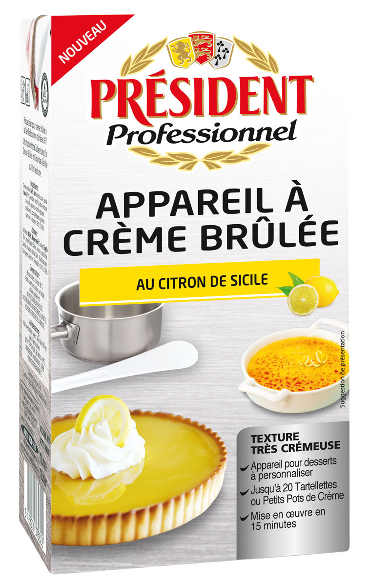 PRÉSIDENT PROFESSIONNEL revisite la crème brûlée avec une pointe de citron de Sicile !