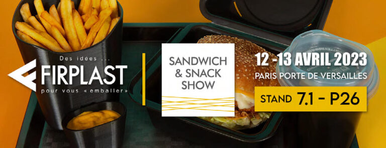 Firplast présentera sa gamme de contenants réemployables R’Box sur le salon Sandwich & Snack Show du 12 au 13 Avril 2023