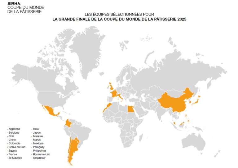 Coupe du Monde de la Pâtisserie 2025 : les pays sélectionnés pour la Grande Finale